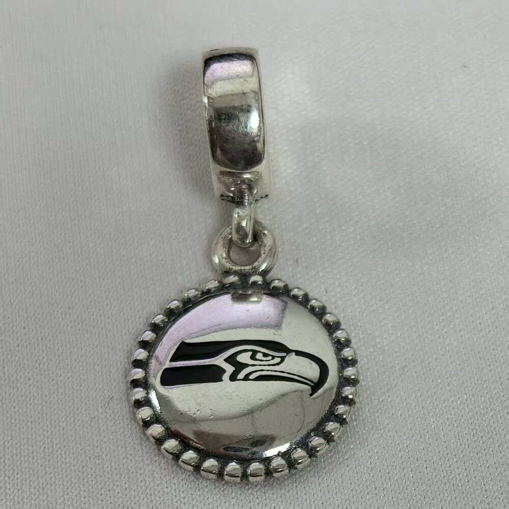 Pandora Seattle Seahawks Charm, S925 Silver Jewelry